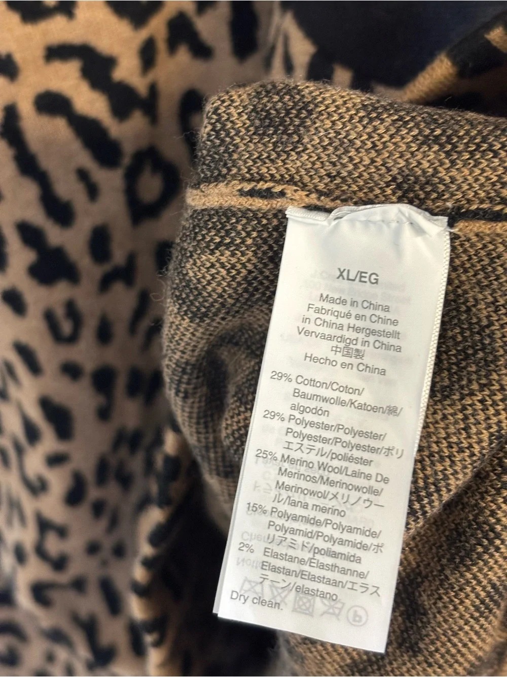 J. Crew | Mock Neck Leopard‎ Sweater Dress Size XL